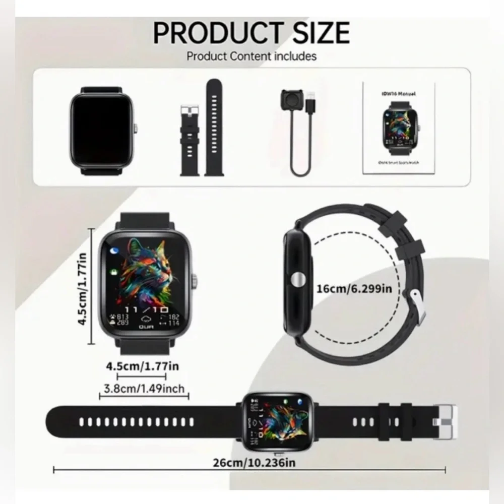 NEW! eLuxPro ROSE GOLD/CREAM HD Smart Watch Wireless Call 100 Fitness Modes